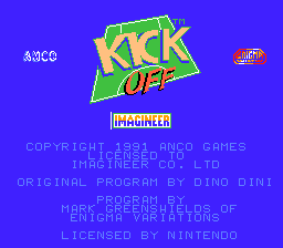 Kick Off screenshot 3 for NES